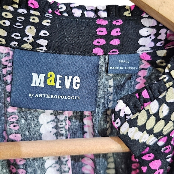 Anthropologie Maeve Peasant Blouse Collette Balloon Sleeve V-Neck Size Small - Picture 15 of 16